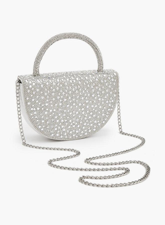 Flora Bella By Shoexpress Crystal Design Bag With Detachable Shoulder Strap Ramadan Collection - Image 5